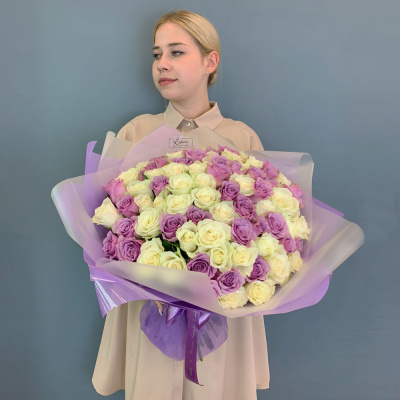 Букет 101 роза Кения в упаковке N 29178-БФ