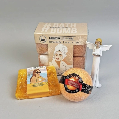 Подарочный набор "Леди совершенство" бомбочки для ванны, мыло, фигурка N 69387