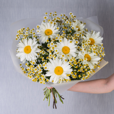 Букет "Мечты о безоблачном счастье" с ромашками N 36293