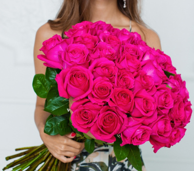 Роза розовая Эквадор 60 см N 2446